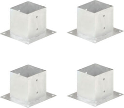vidaXL - Paalankers - 4 - st - 141 - mm - gegalvaniseerd - metaal
