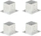 vidaXL - Paalankers - 4 - st - 141 - mm - gegalvaniseerd - metaal