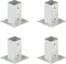 vidaXL - Paalankers - 4 - st - 71 - mm - gegalvaniseerd - metaal