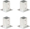 vidaXL - Paalankers - 4 - st - 81 - mm - gegalvaniseerd - metaal