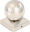 vidaXL - Paalkappen - 6 - st - bol - 91x91 - mm - roestvrij - staal