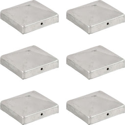 vidaXL - Paalkappen - 6 - st - piramide - 91x91 - mm - gegalvaniseerd - metaal