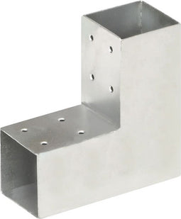 vidaXL - Paalverbinding - L-vorm - 71x71 - mm - gegalvaniseerd - metaal