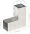 vidaXL - Paalverbinding - L-vorm - 71x71 - mm - gegalvaniseerd - metaal