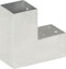 vidaXL - Paalverbinding - L-vorm - 81x81 - mm - gegalvaniseerd - metaal