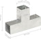 vidaXL - Paalverbinding - T-vorm - 71x71 - mm - gegalvaniseerd - metaal