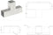 vidaXL - Paalverbinding - T-vorm - 71x71 - mm - gegalvaniseerd - metaal