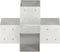 vidaXL - Paalverbinding - X-vorm - 101x101 - mm - gegalvaniseerd - metaal
