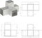 vidaXL - Paalverbinding - X-vorm - 101x101 - mm - gegalvaniseerd - metaal
