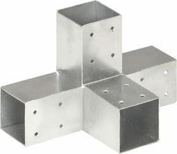 vidaXL - Paalverbinding - X-vorm - 71x71 - mm - gegalvaniseerd - metaal