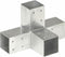 vidaXL - Paalverbinding - X-vorm - 71x71 - mm - gegalvaniseerd - metaal