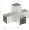 vidaXL - Paalverbinding - X-vorm - 81x81 - mm - gegalvaniseerd - metaal