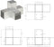 vidaXL - Paalverbinding - X-vorm - 91x91 - mm - gegalvaniseerd - metaal