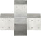 vidaXL - Paalverbinding - X-vorm - 91x91 - mm - gegalvaniseerd - metaal