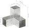 vidaXL - Paalverbinding - Y-vorm - 81x81 - mm - gegalvaniseerd - metaal