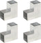 vidaXL - Paalverbindingen - 4 - st - L-vorm - 101x101 - mm - gegalvaniseerd - metaal