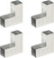 vidaXL - Paalverbindingen - 4 - st - L-vorm - 71x71 - mm - gegalvaniseerd - metaal