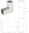 vidaXL - Paalverbindingen - 4 - st - L-vorm - 71x71 - mm - gegalvaniseerd - metaal