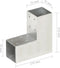 vidaXL - Paalverbindingen - 4 - st - L-vorm - 71x71 - mm - gegalvaniseerd - metaal