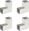 vidaXL - Paalverbindingen - 4 - st - L-vorm - 81x81 - mm - gegalvaniseerd - metaal