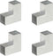 vidaXL - Paalverbindingen - 4 - st - L-vorm - 91x91 - mm - gegalvaniseerd - metaal