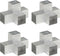 vidaXL - Paalverbindingen - 4 - st - X-vorm - 101x101 - mm - gegalvaniseerd - metaal