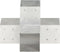 vidaXL - Paalverbindingen - 4 - st - X-vorm - 101x101 - mm - gegalvaniseerd - metaal