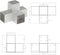 vidaXL - Paalverbindingen - 4 - st - X-vorm - 101x101 - mm - gegalvaniseerd - metaal