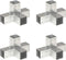 vidaXL - Paalverbindingen - 4 - st - X-vorm - 71x71 - mm - gegalvaniseerd - metaal