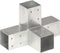 vidaXL - Paalverbindingen - 4 - st - X-vorm - 71x71 - mm - gegalvaniseerd - metaal