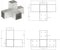 vidaXL - Paalverbindingen - 4 - st - X-vorm - 81x81 - mm - gegalvaniseerd - metaal