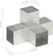 vidaXL - Paalverbindingen - 4 - st - X-vorm - 91x91 - mm - gegalvaniseerd - metaal