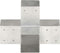 vidaXL - Paalverbindingen - 4 - st - X-vorm - 91x91 - mm - gegalvaniseerd - metaal