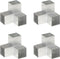 vidaXL - Paalverbindingen - 4 - st - Y-vorm - 101x101 - mm - gegalvaniseerd - metaal