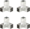 vidaXL - Paalverbindingen - 4 - st - Y-vorm - 71x71 - mm - gegalvaniseerd - metaal