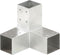vidaXL - Paalverbindingen - 4 - st - Y-vorm - 71x71 - mm - gegalvaniseerd - metaal