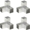 vidaXL - Paalverbindingen - 4 - st - Y-vorm - 81x81 - mm - gegalvaniseerd - metaal