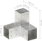 vidaXL - Paalverbindingen - 4 - st - Y-vorm - 81x81 - mm - gegalvaniseerd - metaal