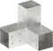 vidaXL - Paalverbindingen - 4 - st - Y-vorm - 81x81 - mm - gegalvaniseerd - metaal