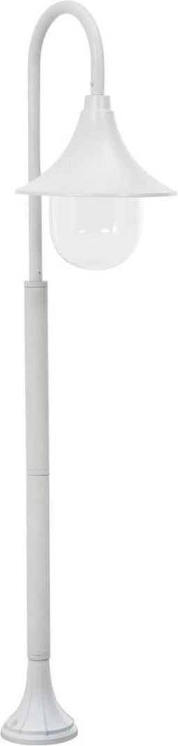 vidaXL Paalverlichting tuin E27 120 cm aluminium wit