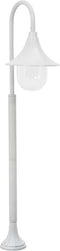 vidaXL Paalverlichting tuin E27 120 cm aluminium wit