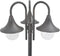 vidaXL Paalverlichting tuin E27 220 cm aluminium brons 3-delig