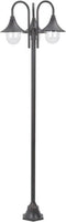 vidaXL Paalverlichting tuin E27 220 cm aluminium brons 3-delig