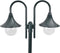 vidaXL Paalverlichting tuin E27 220 cm aluminium donkergroen 2-delig