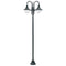 vidaXL Paalverlichting tuin E27 220 cm aluminium donkergroen 3-delig