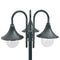 vidaXL Paalverlichting tuin E27 220 cm aluminium donkergroen 3-delig