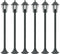 vidaXL Paalverlichting voor tuin E27 110 cm aluminium donkergroen 6 st