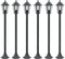vidaXL Paalverlichting voor tuin E27 110 cm aluminium donkergroen 6 st