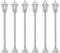 vidaXL Paalverlichting voor tuin E27 110 cm aluminium wit 6 st