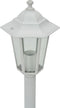 vidaXL Paalverlichting voor tuin E27 110 cm aluminium wit 6 st